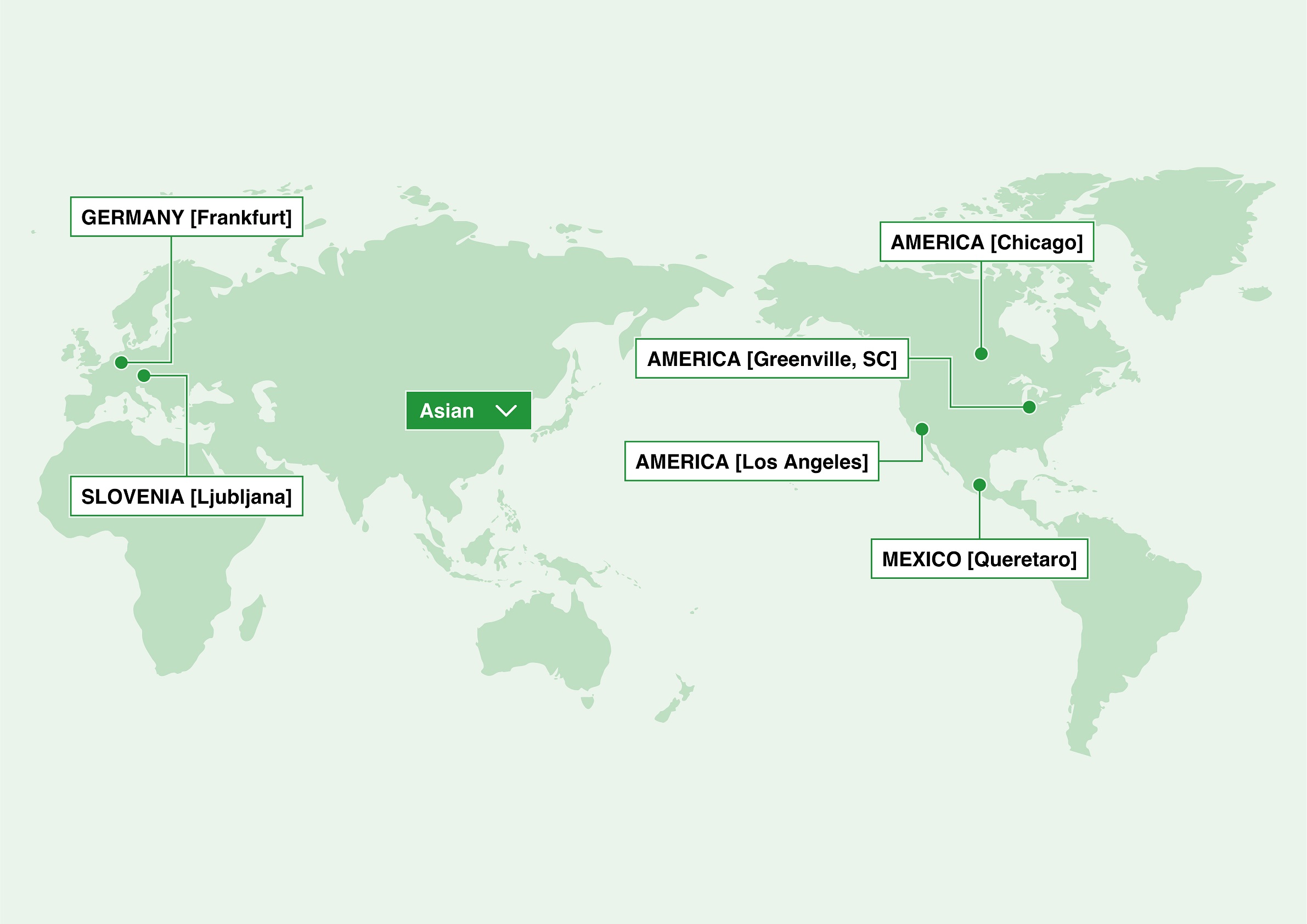 Overseas Business Locations Map