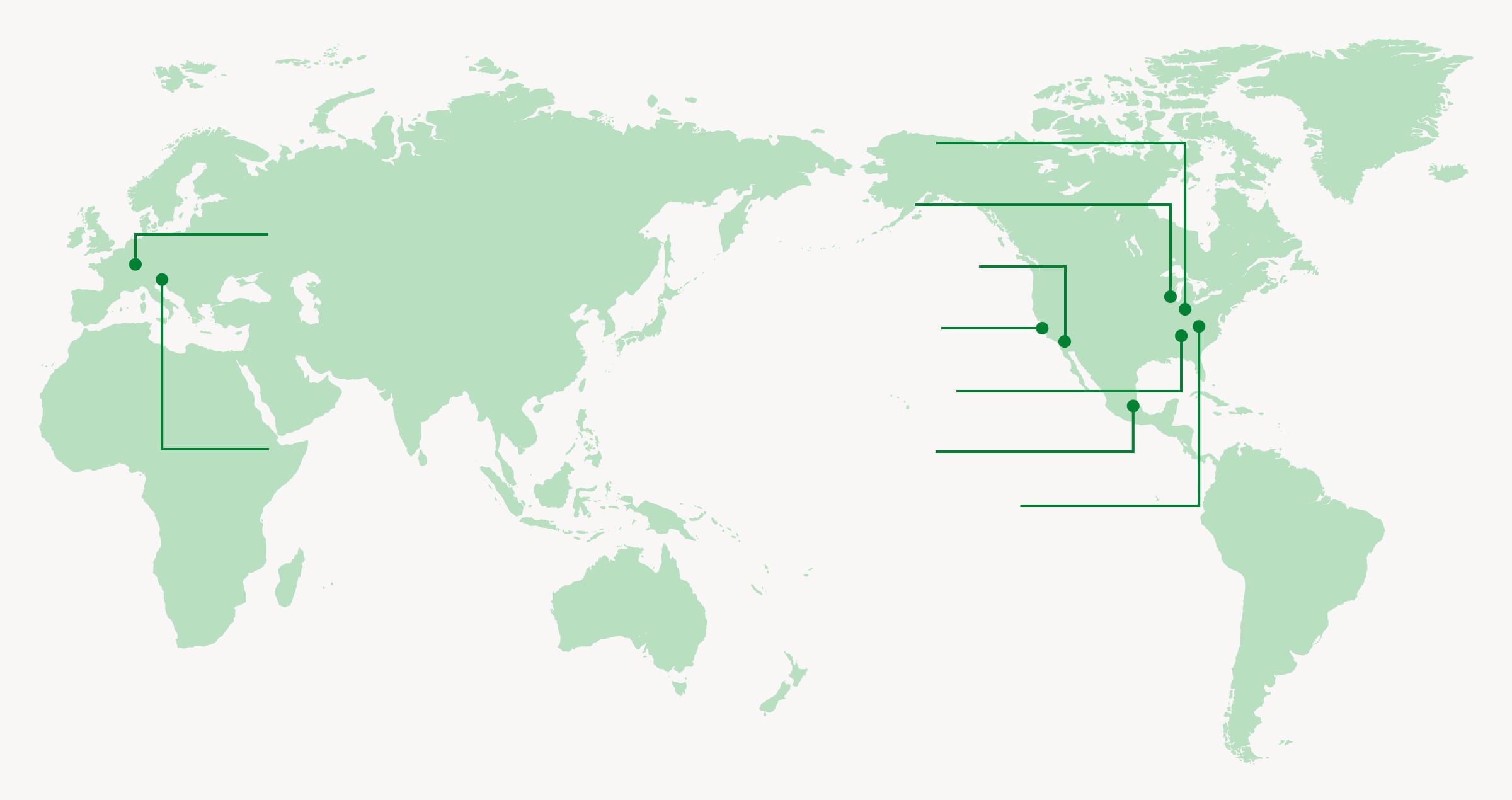 北米・欧州拠点図